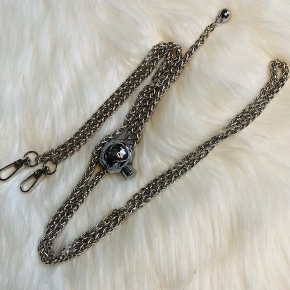 crossbody metal adjustable Chain Replacement strap silver 50” - Picture 1 of 1